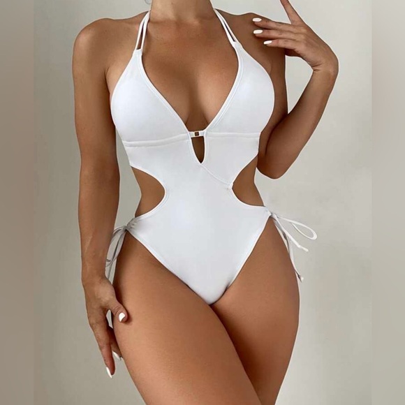 SHEIN Other - SHEIN Cut Out Halter One Piece Swimsuit